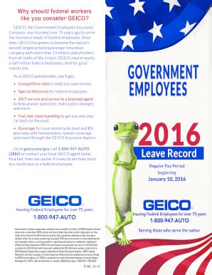 Geico 2023 leave record - Geico Leave Record 2023 Printable - Exclusive benefits from the same organization your peers have trusted. Web the leave calendar is a great resource identifying pay periods, pay days, and holidays. Since 1936, we've worked to provide the very best in service to federal employees. Web geico, the government employees insurance company, was ...